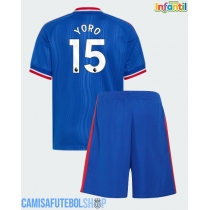 Camisa de time de futebol Manchester United Leny Yoro #15 Replicas 2º Equipamento Infantil 2026-27 Manga Curta (+ Calças curtas)